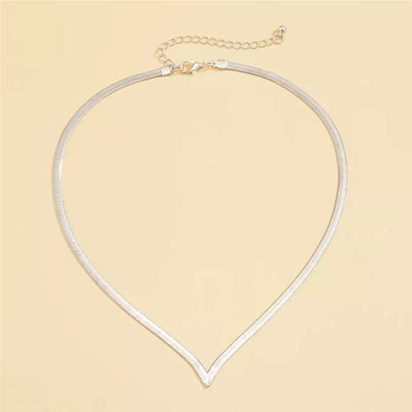 Flat Blade Snake Link Chain silver Necklace - Picture 2 of 5